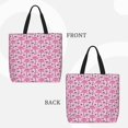 thumbnail image 2 of Fuzoiu Cute Watermelon Flamingo Print Durable Tote Bag,Shoulder Bag with Zipper Closure,Casual Tote's Handbag,for Daily Use, Shopping, School, Work, 2 of 7