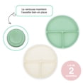 thumbnail image 3 of Melii Silicone Suction Plates for Babies & Toddlers, 2 Pack, Non-Slip Base, 3 of 6