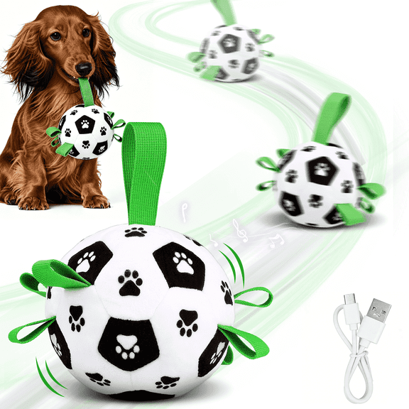 QDAN Interactive Dog Toys for Dogs – Moving & Bouncing Plush Dog Ball, USB Rechargeable Smart Dog Toy, Puppy Toys & Dog Birthday Gift for Small, Medium & Large Dogs