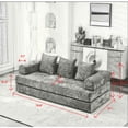 thumbnail image 2 of GAKMCIL 78.80" Floor Sofa Bed, Comfy Convertible Folding Mattress Couch, Chenille Floor Sofa with Armrest, Floor Sofa Lounge Couch for Living Room Bedroom Lounge Studio (No assembly required) (Green), 2 of 21