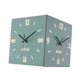thumbnail image 3 of GROWTH TANK Double Sided Corner Wall Clock Compact Display for Kitchen Study Dining Room Blue, 3 of 9