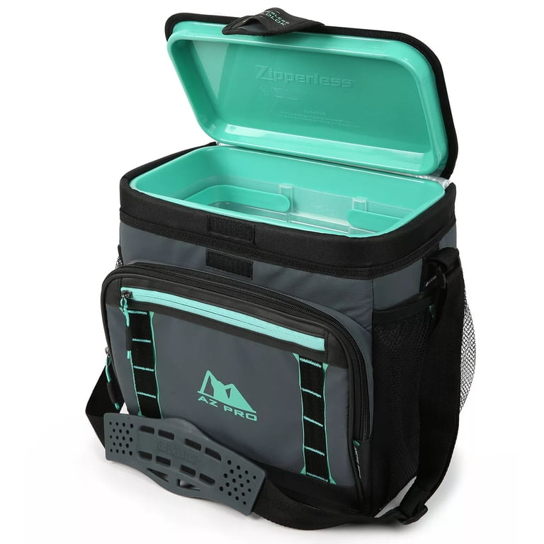 AZ Pro 16-Can Zipperless Cooler, Grey and Teal - Walmart.com
