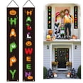 thumbnail image 3 of 1 Pair Halloween Porch Sign Creative Porch Banner Hanging Banner for Home Decor, 3 of 9