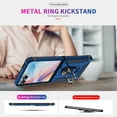 thumbnail image 3 of Dteck for Samsung Galaxy Z Flip 7 Case with Screen Protector & Ring Stand, Shockproof Flip Phone Case for Galaxy Z Flip 7 5G [Support Magnetic Car Mount], Blue, 3 of 8