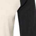 thumbnail image 4 of Bella + Canvas Womens Micro-Rib Raglan 3/4 Sleeve Crop T-Shirt, 4 of 4