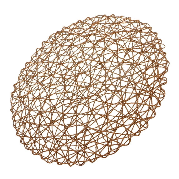 1 Piece 38cm Round Straw Woven Cup Mats Rattan Table Placemat for Home Restaurant Coffee