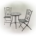 thumbnail image 5 of Alpine Corporation 3-Piece Metal Mosaic Tile Bistro Set, Green & Black, 5 of 16