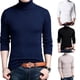 thumbnail image 4 of Mens Warm Knitted Sweater Thick Turtle Neck Pullover Jumper Knitwear Winter Tops, 4 of 8