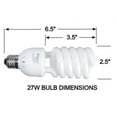 thumbnail image 2 of ALZO 27W Joyous Light Full Spectrum CFL Light Bulb 5500K, 1300 Lumens, 120V, Pack of 4, 2 of 5