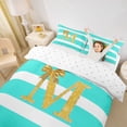 thumbnail image 2 of Erosebridal Bowknot Initial M Duvet Cover Set for Girls, Abstract Ombre Bedding Full, 3pcs, No Comforter, 2 of 5