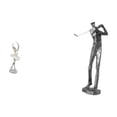 thumbnail image 1 of Figura artística de una bailarina moderna y un golfista, escultura de resina creativa, adorno para dormitorio, oficina, estante, chimenea, entrada de, 1 of 8