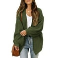 thumbnail image 2 of Cute Sweater Women Oversize Long Sleeve V Neck Loose Casual Knitted Open Front Cardigan Fall Clothes Outfits, 2 of 8