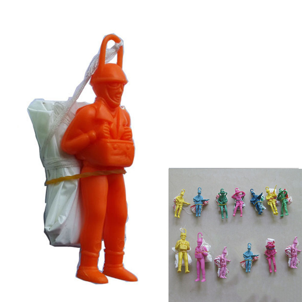 Orange - Mini jouet de parachute guerrier pour enfants, garçon et fille Orange - Mini jouet de parachute guerrier pour enfants, garçon et fille