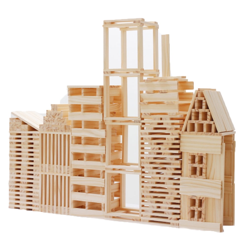 kindergarten wooden building blocks