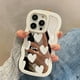 thumbnail image 2 of Korean Lovely White Heart Makeup Mirror Case For iPhone 14 15 Pro Max 13 11 12 14 Plus XS X XR Shockproof Soft Cover, 2 of 5