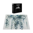 thumbnail image 3 of Ambesonne Blue Jigsaw Puzzle, Cold Colored Weeping Flowers, Heirloom-Quality Fun Activity for Family Durable Cardboard, 1000 pcs, Laurel Green Sea Blue, 3 of 5