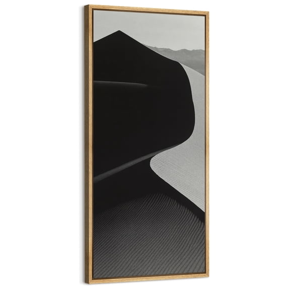 Large Framed Canvas Art for Living Room Wall Decor, Black Gray Desert Landscape Canvas Print for Bedroom Decoration - 60"x30" Natural Framed