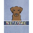 thumbnail image 1 of Carolines Treasures BB1420CHF Labrador en Chocolat Bienvenue Drapeau Toile Maison Taille, 1 of 4