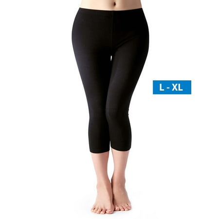Seamless Capri Leggings - Women Seamless Basic Stretch Capri Sports Yoga Leggings Large XL