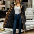 thumbnail image 2 of GEWSEY Women's Winter Thicken Puffer Coat Warm Jacket with Faux Fur Removable Hood (Black, M), 2 of 5