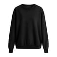 thumbnail image 5 of Otntypg Denim Sweatshirts for Women Fashion Long Sleeve Pullover Tops Trendy Oversized Casual Crew Neck Basic Jean T-Shirts Black S, 5 of 10