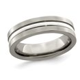 thumbnail image 1 of Bague en Titane Brossée et Polie pour Femmes Ou Hommes (6mm), 1 of 4