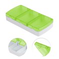 thumbnail image 3 of Unique Bargains 1 Pc 3 Grids Single Row Pill Case Durable for Travel Green, 3 of 6