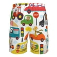 thumbnail image 6 of Kll Transports With Animals Men'S Casual Summer Beach Shorts Hawaiian Shorts With Pockets-3x-Large, 6 of 9