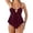 Wine, variant on Wdgfv Women's Tankini Swimsuits High Waisted Thong Bathing Suit Cute Cheeky Summer Beach Vacation Swim Wear