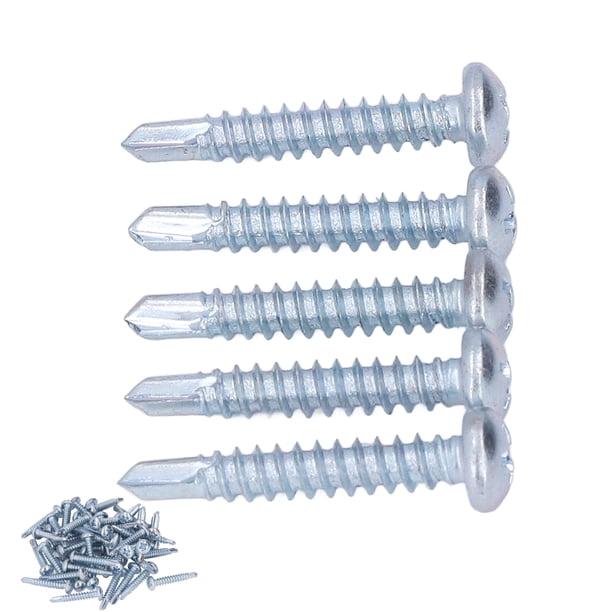 Tornillo Autoperforante De Cabeza Redonda Galvanizado, 50 Uds., 4,2x25mm, Tornillos De Taladro De Acero Galvanizado Para Reparación De Muebles