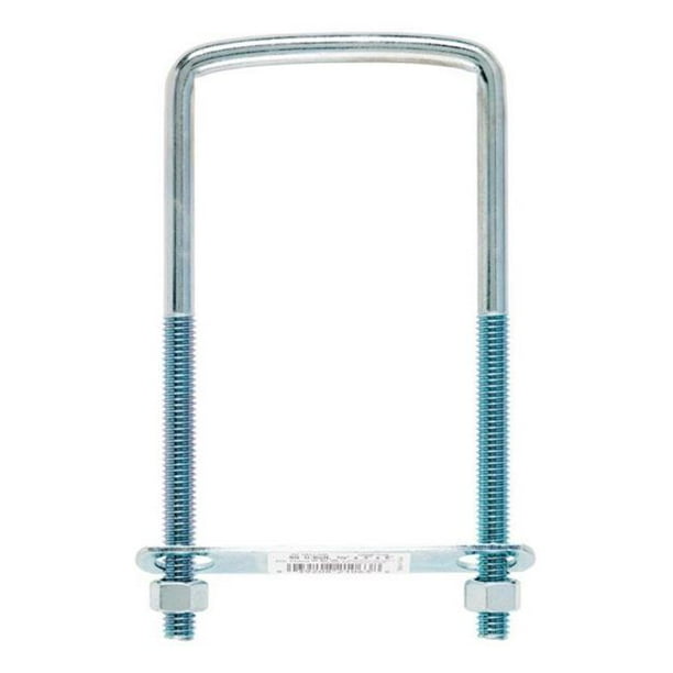 Hampton 023452506 Square Bend UBolt Zince 0.375 x 3 x 6 in. pack