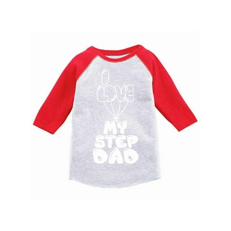 Awkward Styles I Love my Step Father Kids Toddler Raglan Kids Outfit Best Step Dad I Love my Step Parents Clothing I Love my Father Toddler Raglan Funny Raglans for Kids Cute Gifts for (Best Tank For Mvp 2.0)