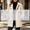 thumbnail image 3 of Edvintorg Womens Trench Coat Turndown Collar Loose Casual Long Jacket Solid Color Long Sleeve Outerwear with Pocket Womens Clothing Beige S-2XL, 3 of 6