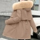 thumbnail image 5 of Chaquetas y abrigos casuales con capucha y manga larga para mujer, abrigo con bolsillo y cremallera, chaqueta larga de invierno de algodón con plumón y manga larga para mujer, 5 of 6