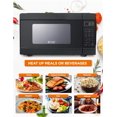 thumbnail image 4 of COMMERCIAL CHEF 0.9 Cu Ft Microwave with 10 Power Levels, Push Button and Child Lock, 900 Watt Microwave with Digital Controls, Countertop Microwave with Timer and Quick-Touch Menu, Black, 4 of 7