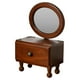 thumbnail image 1 of Espejo de sobremesa, espejo de maquillaje, elegante decoración de escritorio, retro, portátil. Oval, 1 of 9
