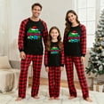 thumbnail image 5 of Xdegoge Christmas Family Pajamas Matching Sets 2 Piece Raglan Long Sleeve Graphic Tops and Pants Set Holiday Party Xmas Outfits Christmas Pajamas Couples Family Christmas Outfits, 5 of 5
