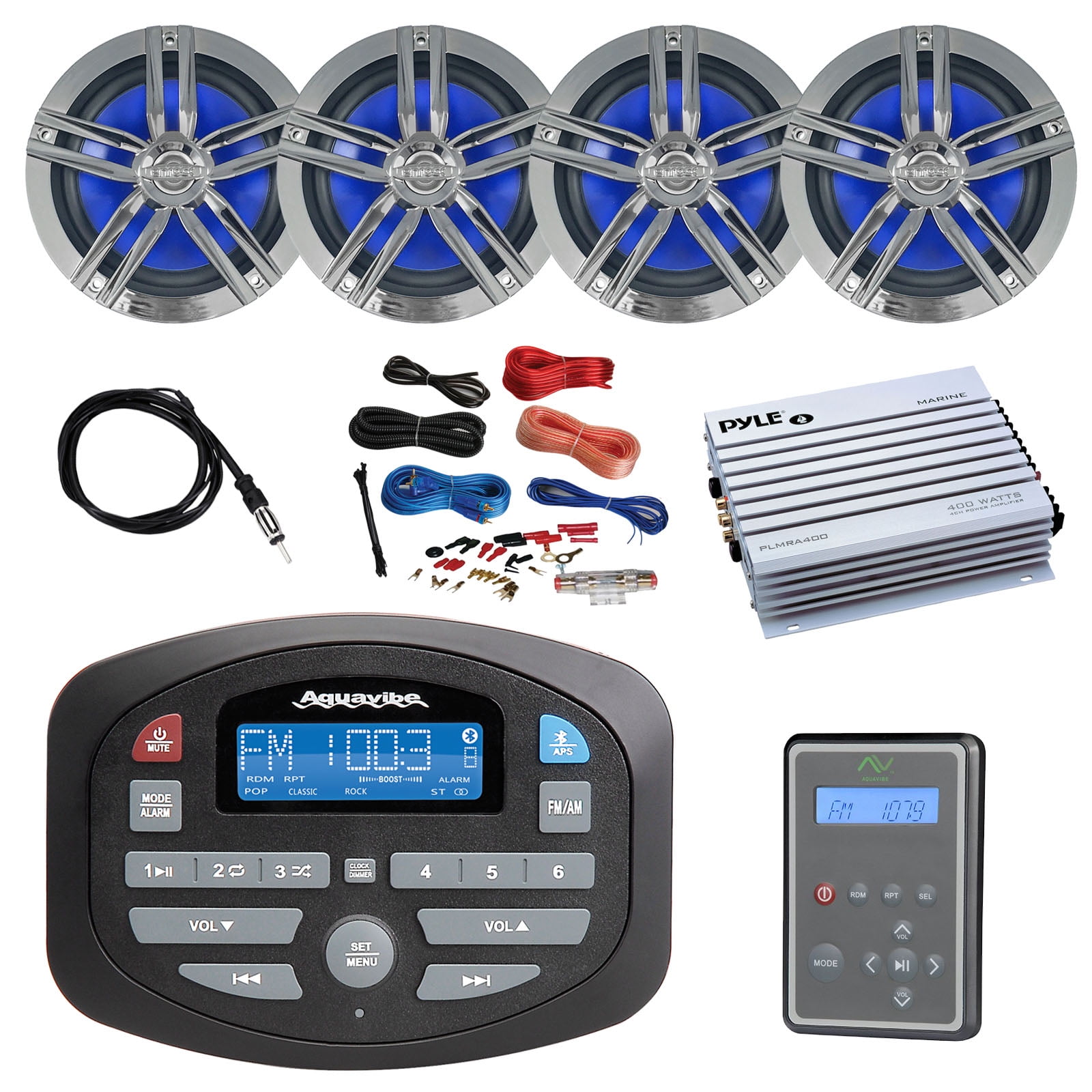 Magnadyne AM/FM Bluetooth RV Audio Receiver, Waterproof Marine Wired