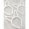 thumbnail image 3 of Way to Celebrate Easter Plush Bunny Ear Headband Set, White, 5 Pieces, 3 of 4
