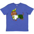 thumbnail image 3 of Inktastic Cute brown dachshund in traditional German costume Youth T-Shirt, 3 of 5