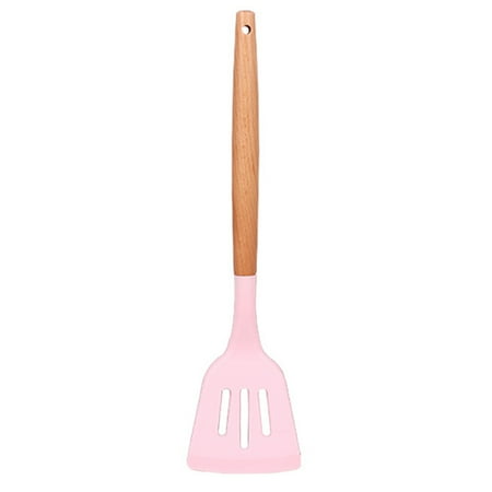 

HomeLife Slotted Turner High-temperature Resistant Non-stick Hollow Silicone Spatula Steak Frying Spatula Kitchen Gadget