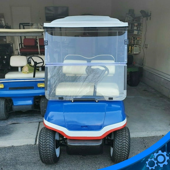 For Yamaha G14 G16 G19 Clear PC Windshield Folding Windscreen Golf Cart Part