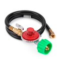 thumbnail image 1 of Stanbroil 48 Inch 10 PSI High Pressure Propane Adjustable Regulator Valve Hose Assembly - QCC1 x 3/8" Flare Swivel Fitting, 1 of 7