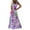 Purple, variant on IROINNID Women's Sleeveless A-Line Dress Round Neckline Maxi Dress Casual Multicolor Ruffle Beach Sling Dress Regular Print Dress