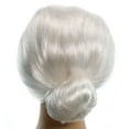 thumbnail image 3 of Skeleteen White Old Lady Costume Wig, with Bun, 3 of 4