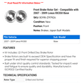 thumbnail image 2 of Front Brake Rotor Set - Compatible with 2007 - 2009 RX350 Base 2008, 2 of 2