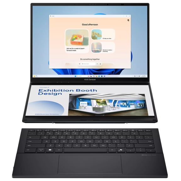 Restored ASUS Zenbook DUO 14" OLED Touch Intel Ultra 9 185H 2.3 GHz 16GB RAM 1TB SSD Intel Arc Graphics Windows 11 Home Laptop, Black - UX8406MA-SH96T