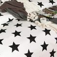 thumbnail image 5 of Microfiber Queen Duvet Cover Set, 3 Pieces Ultra Soft Stars Printed Comforter Cover Set with Zipper Closure and Corner Ties, Black and White, 5 of 6