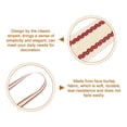 thumbnail image 3 of Uxcell 1 Pcs Natural Cotton Stripes Ribbon for Gift Wrapping and DIY Crafts Decoration Natural with Red 3/8", 3 of 6