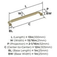 thumbnail image 5 of Amerock Collet 12 inch (305mm) Center-to-Center Golden Champagne Appliance Pull, 5 of 5